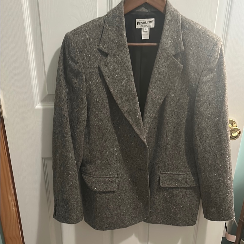 Pendleton Women's Gray Wool Blazer - image 1